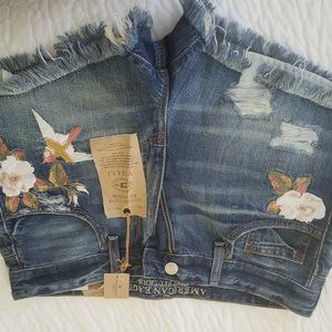 American Eagle Vintage Denim Shorts with Appliques